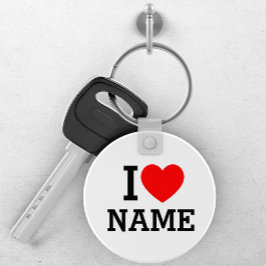 I Heart Namn Nyckelring