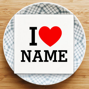 I Heart Namn Pappersservett
