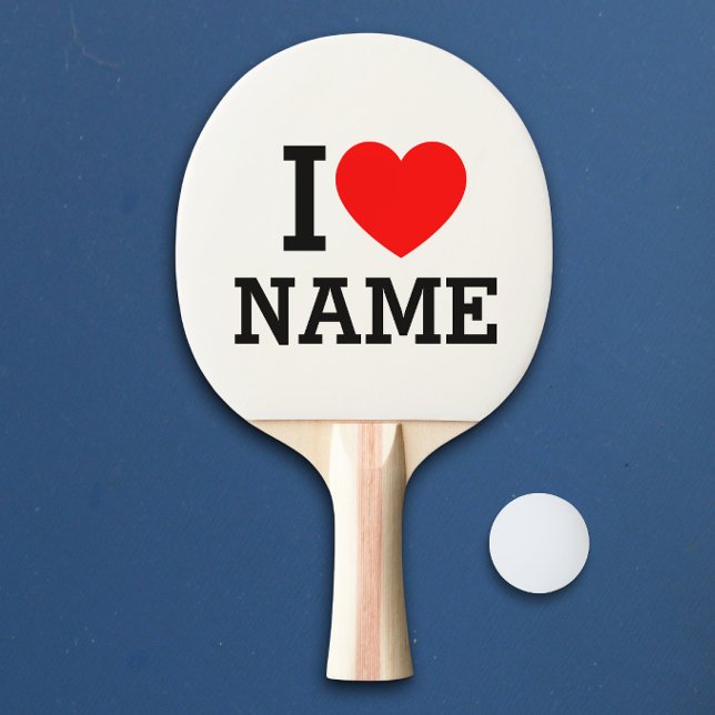 I Heart Namn Pingisracket (Skapare uppladdad)