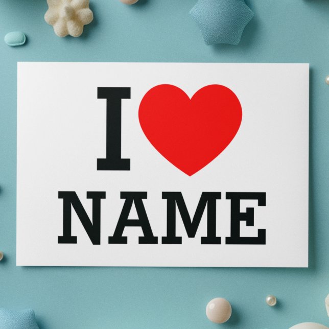 I Heart Namn Rabattkort (Skapare uppladdad)