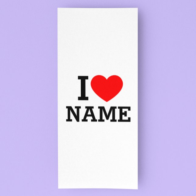 I Heart Namn Reklamkort (Skapare uppladdad)