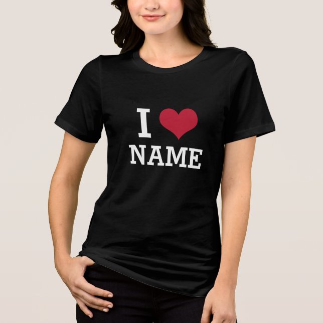 I Heart Namn T Shirt (Framsida)