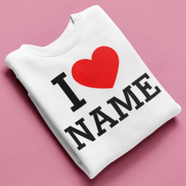 I Heart Namn T Shirt (Skapare uppladdad)