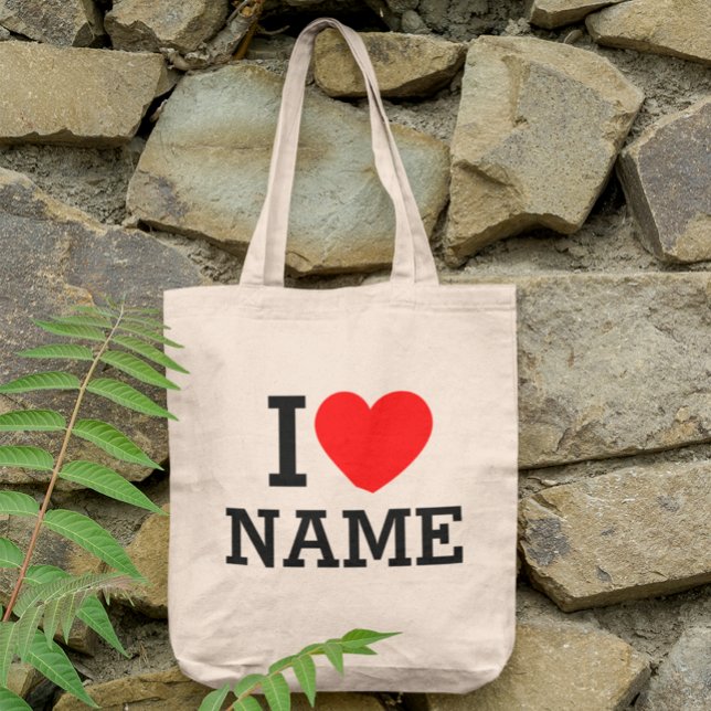 I Heart Namn Tygkasse (Skapare uppladdad)