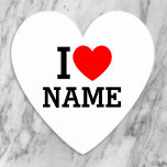 I Heart Namn Underlägg Papper<br><div class="desc">Skriva önskad Namn eller text i avsnittet namn.</div>