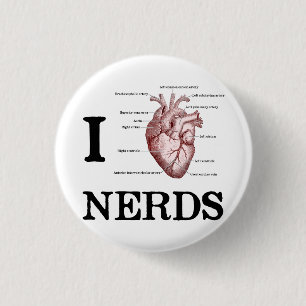I Heart Nerds Knapp