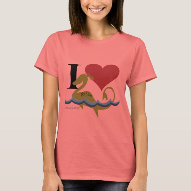 I Heart Nessie Tee Shirt (Framsida)
