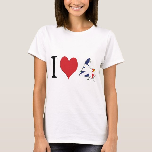 I Heart Newfoundland T Shirt (Framsida)