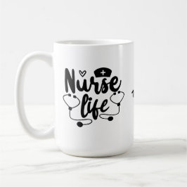 I Heart Nurse Life | Funny Nurse Kaffemugg
