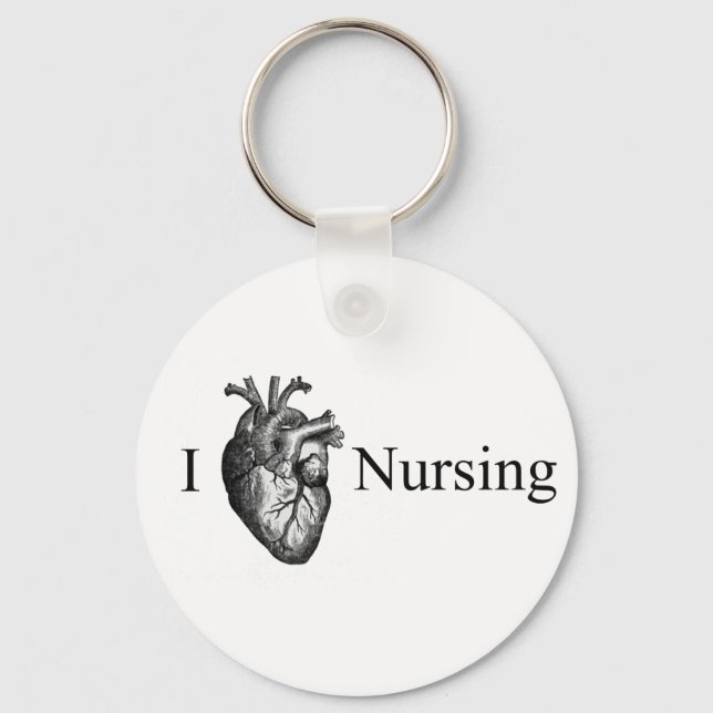 I Heart Nursing Nyckelring (Framsida)