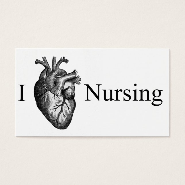 I Heart Nursing Visitkort (Framsidan)