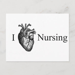 I Heart Nursing Vykort