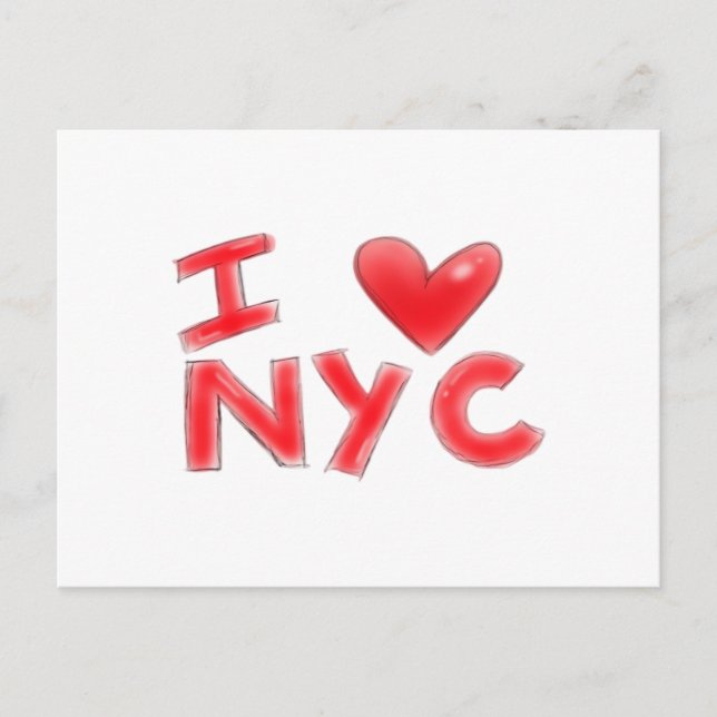I Heart NYC Classic Helg Vykort (Framsida)