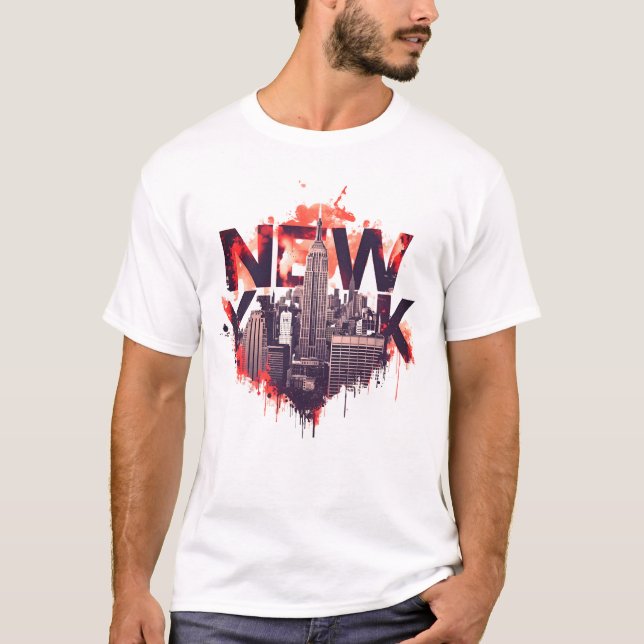 I Heart NYC" T-shirt - Casual New York City Urban  (Framsida)