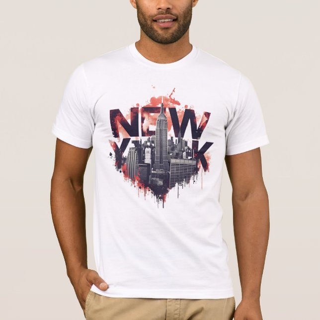 I Heart NYC" T-shirt - Casual New York City Urban  (Framsida)