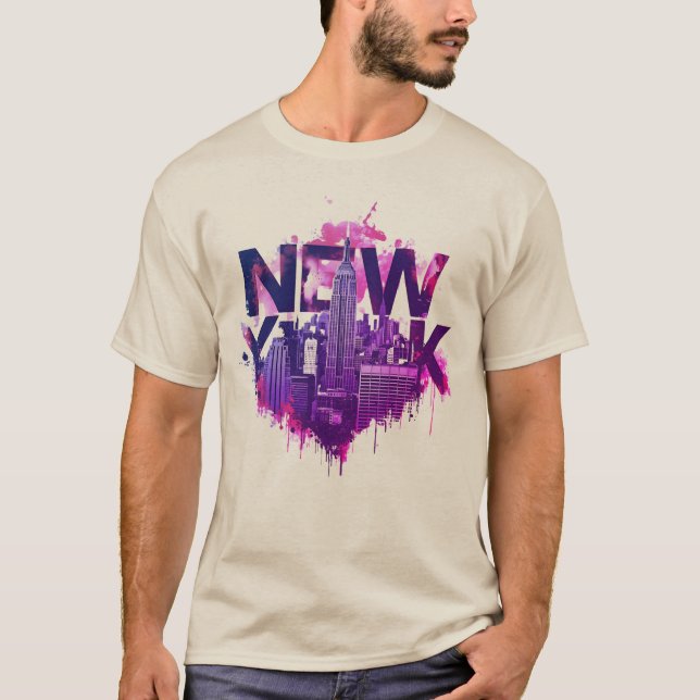 I Heart NYC" T-shirt - Casual New York City Urban  (Framsida)