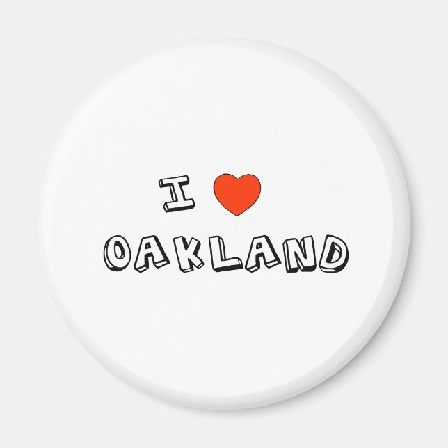 I Heart Oakland Magnet (Framsidan)