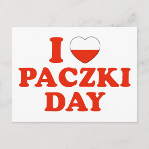 I Heart Paczki Day Vykort