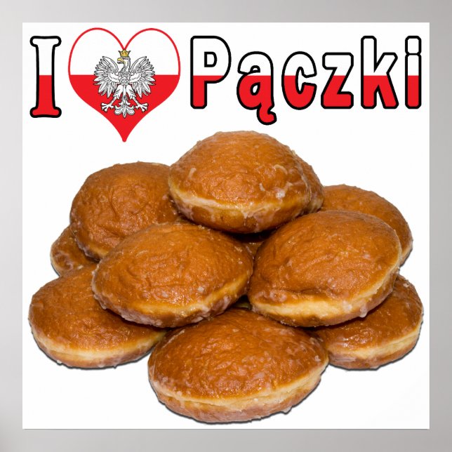 I Heart Paczki Poland Food Poster (Framsidan)