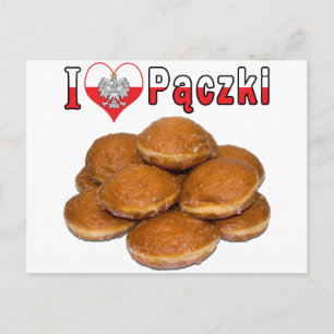 I Heart Paczki Poland Food Vykort