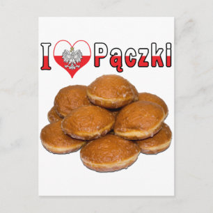 I Heart Paczki Poland Food Vykort