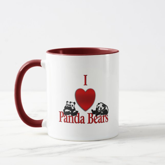 I Heart Panda Bears Mugg (Vänster)