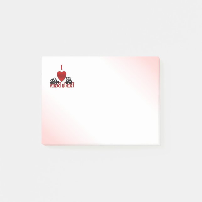 I Heart Panda Bears Post-it Block (Framsida)