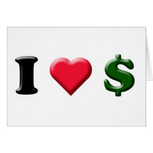 I Heart Pengarar Hälsningskort