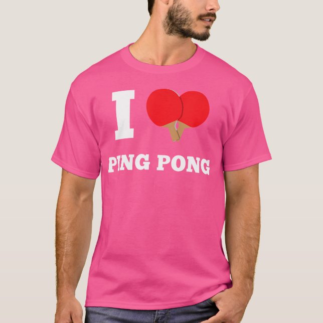 I Heart Ping Pong T Shirt (Framsida)