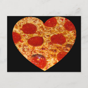 I Heart Pizza Vykort
