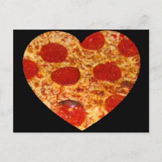 I Heart Pizza Vykort