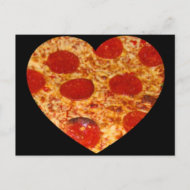 I Heart Pizza Vykort (Framsida)
