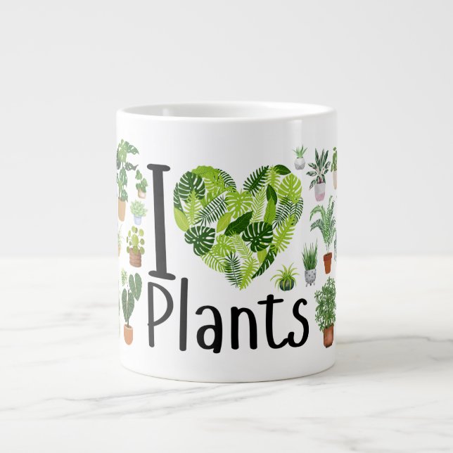 I Heart Plants Jumbo Mugg (Framsidan)