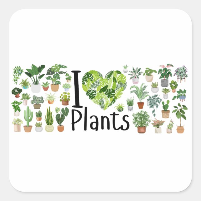 I Heart Plants Klistermärke (Framsida)