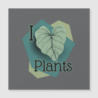 I Heart Plants magnet på svenska