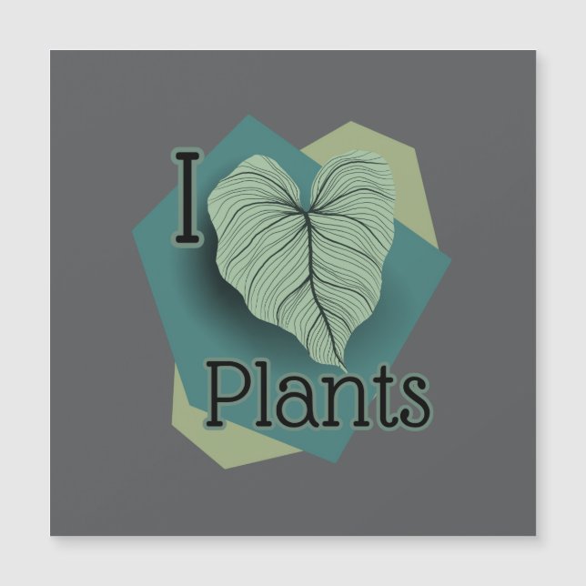 I Heart Plants magnet på svenska (Framsida)