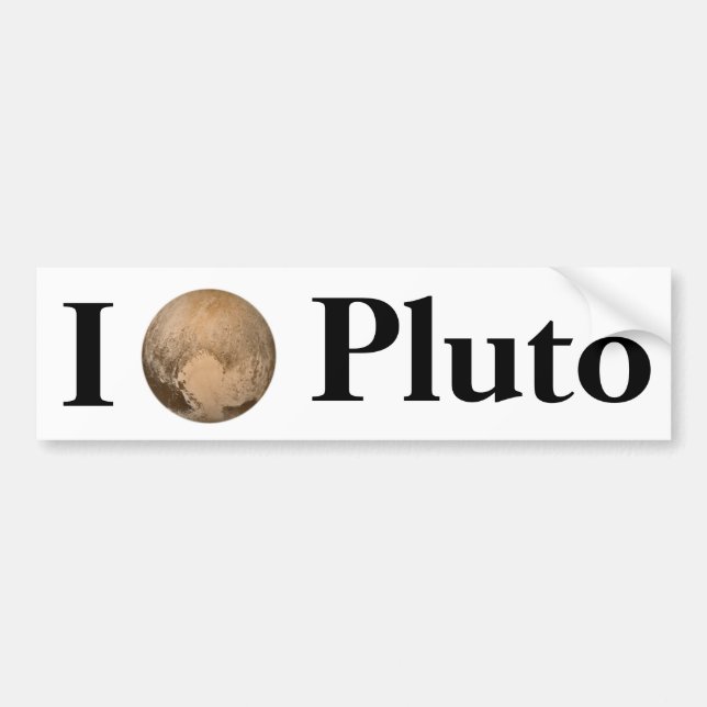 I Heart Pluto Bildekal (Framsidan)