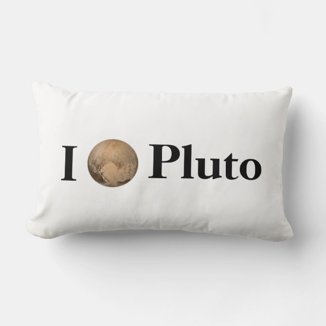 I Heart Pluto Lumbarkudde (Framsida)