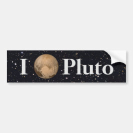 I Heart Pluto Starry Himlar Bildekal