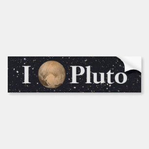 I Heart Pluto Starry Himlar Bildekal