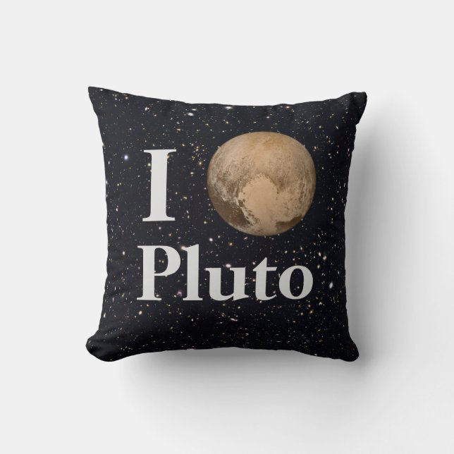 I Heart Pluto Starry Himlar Kudde (Framsida)