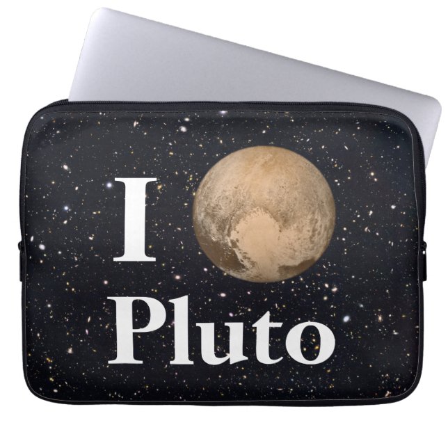 I Heart Pluto Starry Himlar Laptop Fodral (Framsidan)