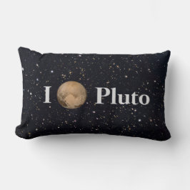 I Heart Pluto Starry Himlar Lumbarkudde