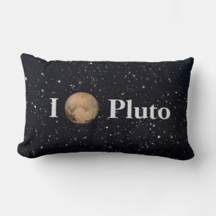 I Heart Pluto Starry Himlar Lumbarkudde