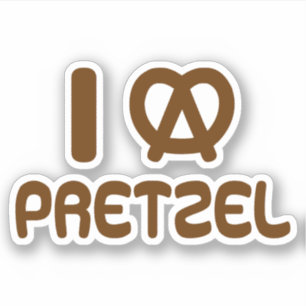 I Heart Pretzel Klistermärken