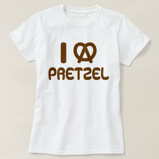 I Heart Pretzel T Shirt (Design framsida)