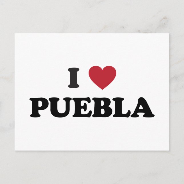 I Heart Puebla Mexiko Vykort (Framsida)