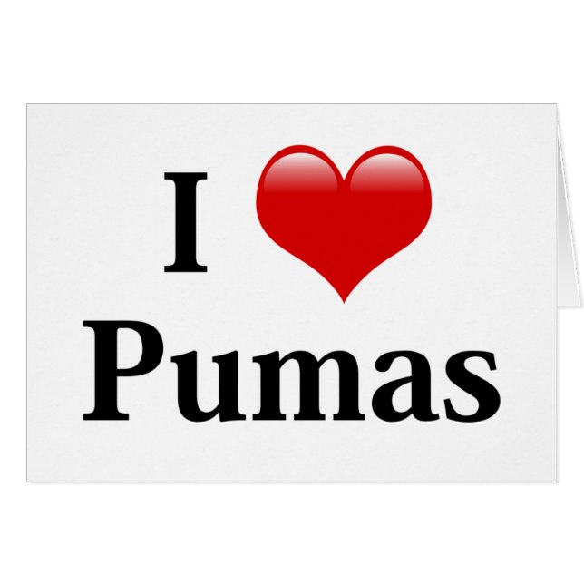 I Heart Puma Hälsningskort (Framsidan Horizontal)