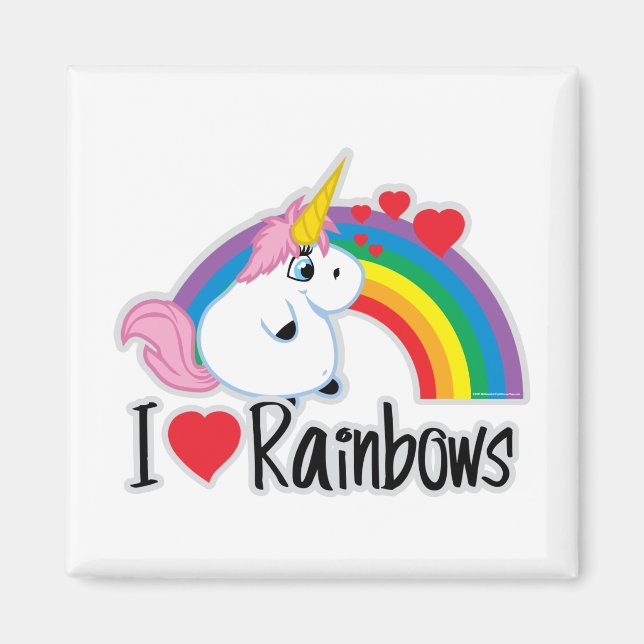 I Heart Rainbows Magnet (Framsidan)