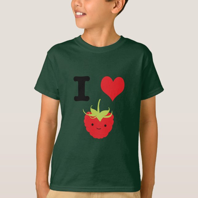 I Heart Raspbär T-shirt (Framsida)
